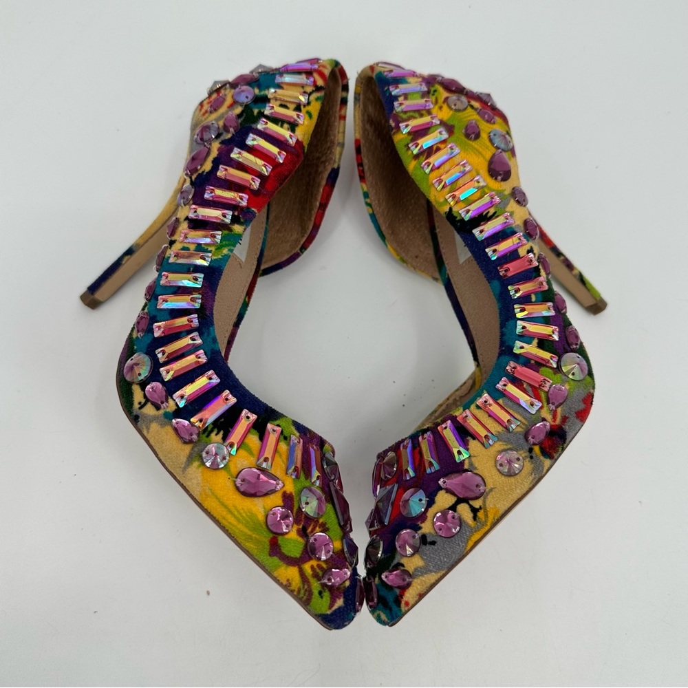 STEVE MADDEN Heels GALACTIK Womens 7.5 M Rhinestone Colorful Stilettos DAMAGE - Picture 5 of 15